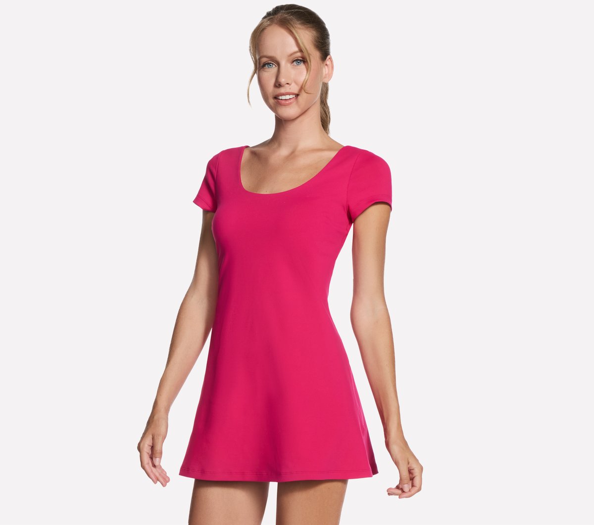 GO WALK Scoop Short Sleeve Dress | Skechers Women